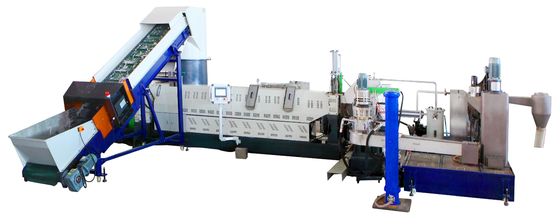 প্লাস্টিক পুনর্ব্যবহারের জন্য 250kg/Hr - 300kg/Hr একক স্ক্রু এক্সট্রুডার গ্রানুলেটর